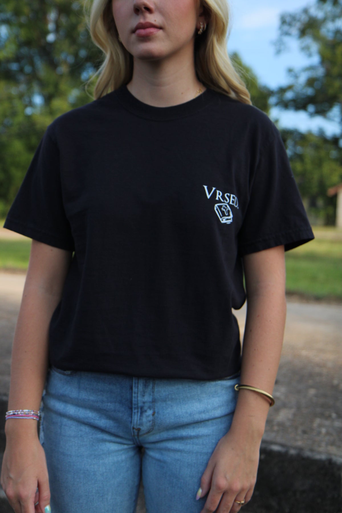 Galatians 2:20 Black Pocket Tee