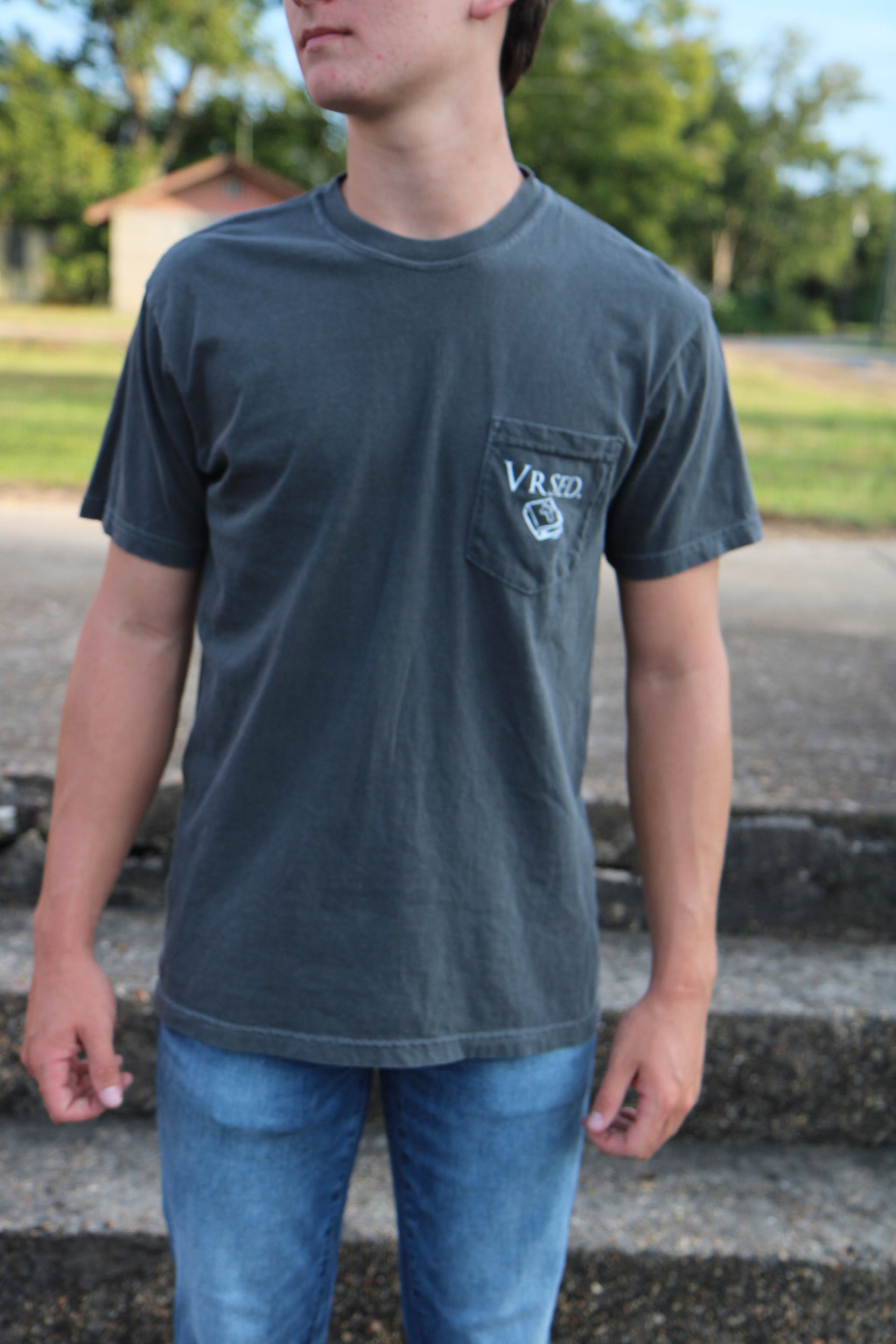 Galatians 2:20/Luke 9:23 Pepper Pocket Tee