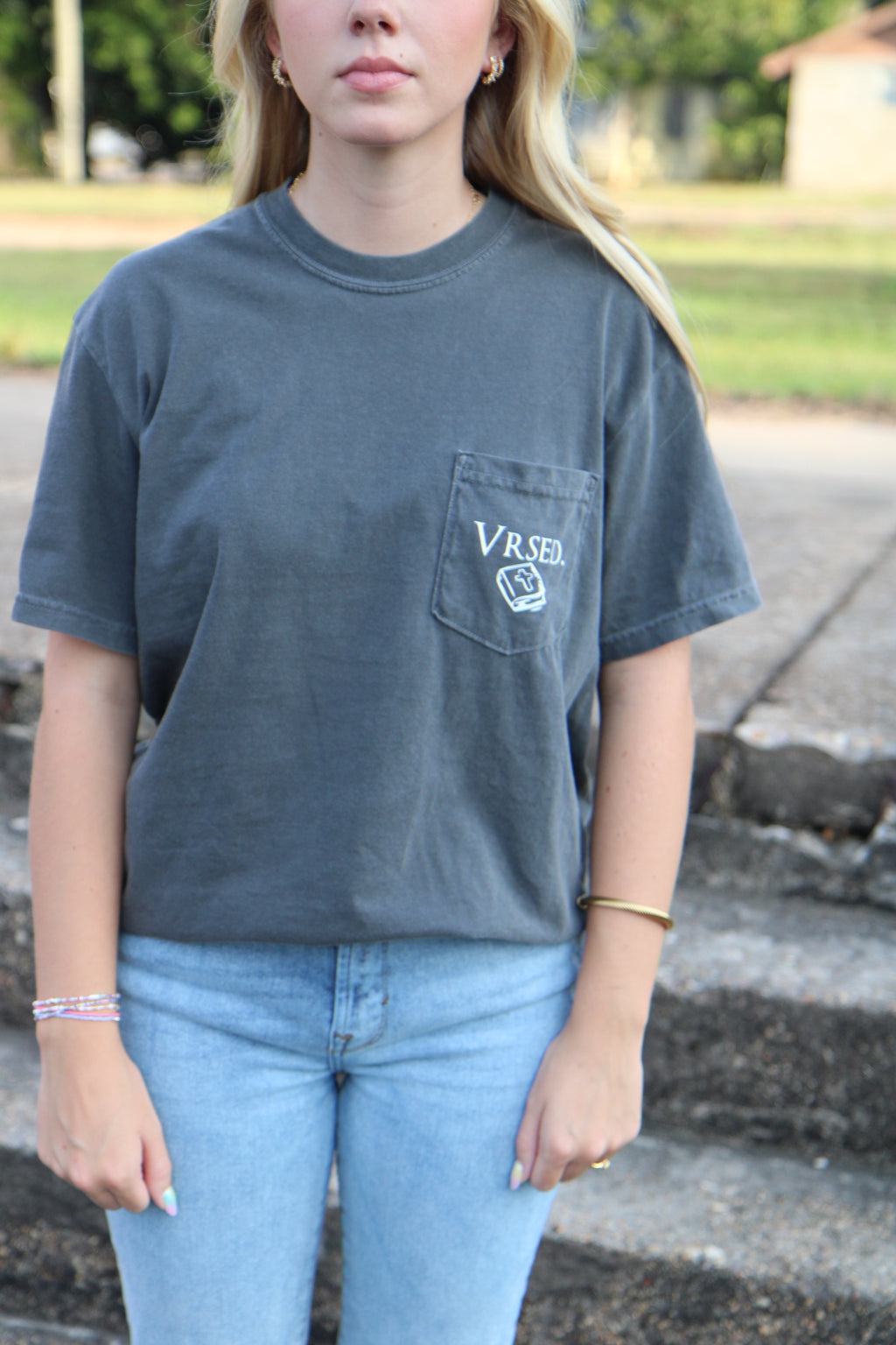 Galatians 2:20/Luke 9:23 Pepper Pocket Tee