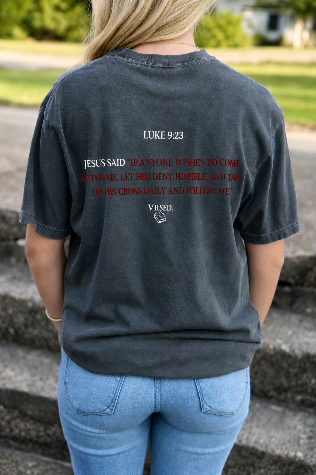 Galatians 2:20/Luke 9:23 Pepper Pocket Tee